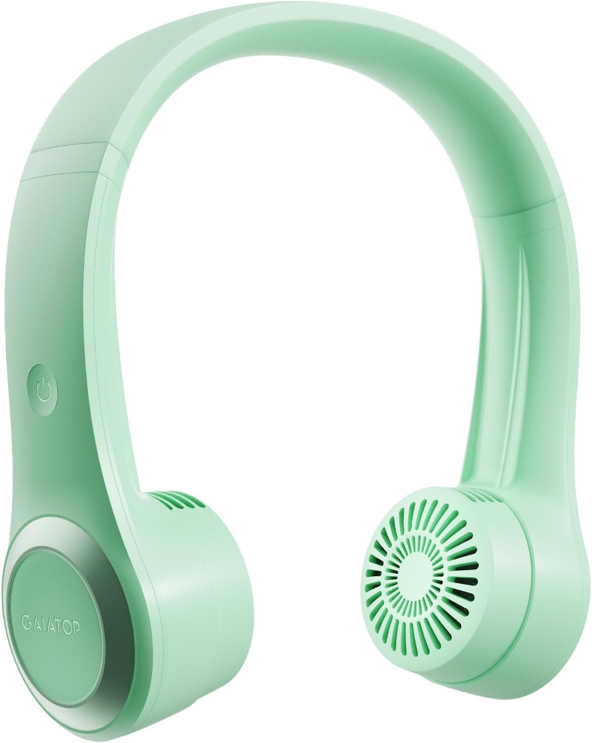 Gaiatop Portable Neck Fan, 4000mAh Rechargeable Hands Free Bladeless Mini Fans, 3 Speeds Air Outlet Can Rotate 70°, Free Adjustment Personal Wearable Cooling Fan Suitable for Travel Office Green
