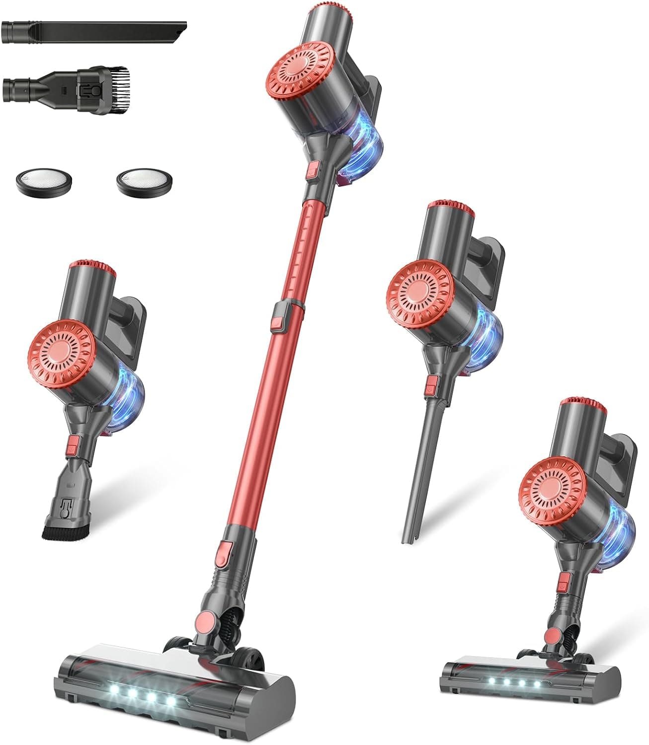 Tipdiy Cordless Vacuum Cleaner with 45KPA 45Mins for Hard Floor & Carpet