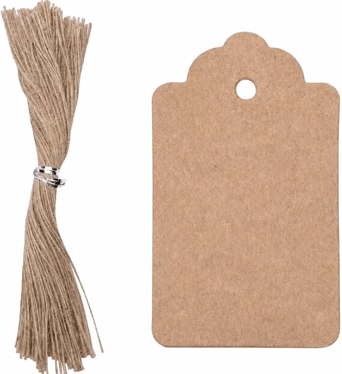 100 PCS Kraft Paper Hang Tags, Portable Cordless Handheld 6-in-1 for Car 1